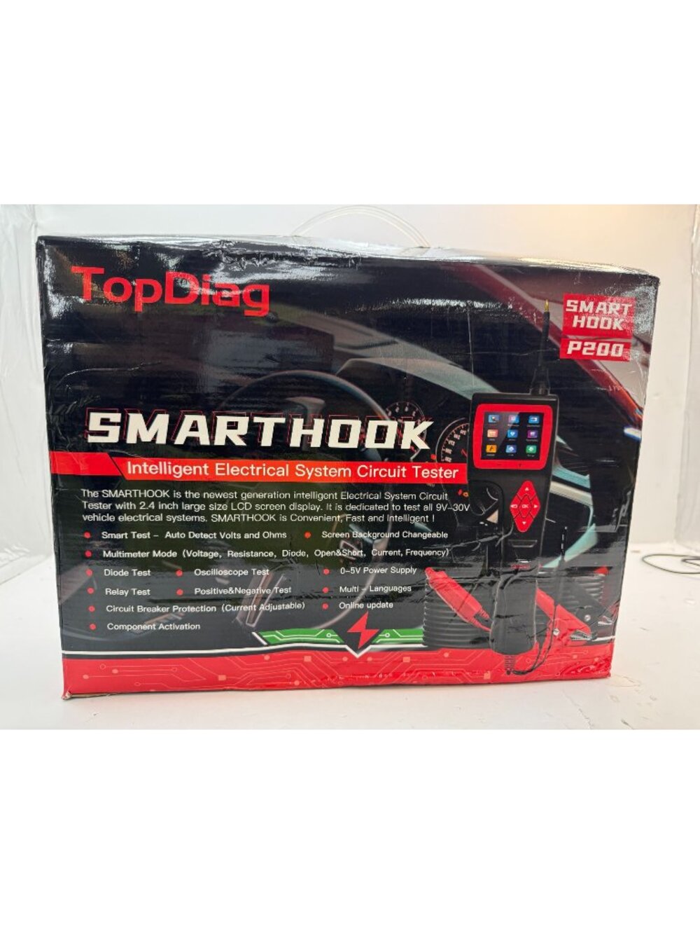 TopDiag Smarthook Intelligent Electrical System Circuit Tester With LCD Display